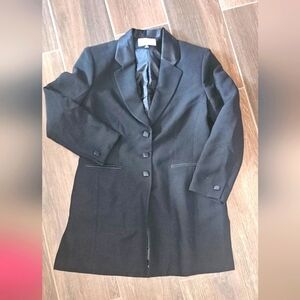 KASPER ASL BLACK TUXEDO BLAZER JACKET SZ 14P CLASSY